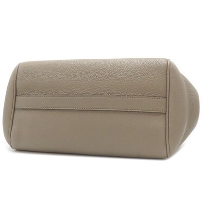 Celine 2way Bag Small Fold Cabas Leather Glazed Gold Hardware Gray Beige