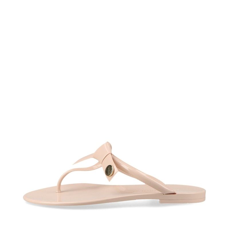 Louis Vuitton Sea Star Line Flat Thong Rubber Flip Flops Women's 36 Pink Beige