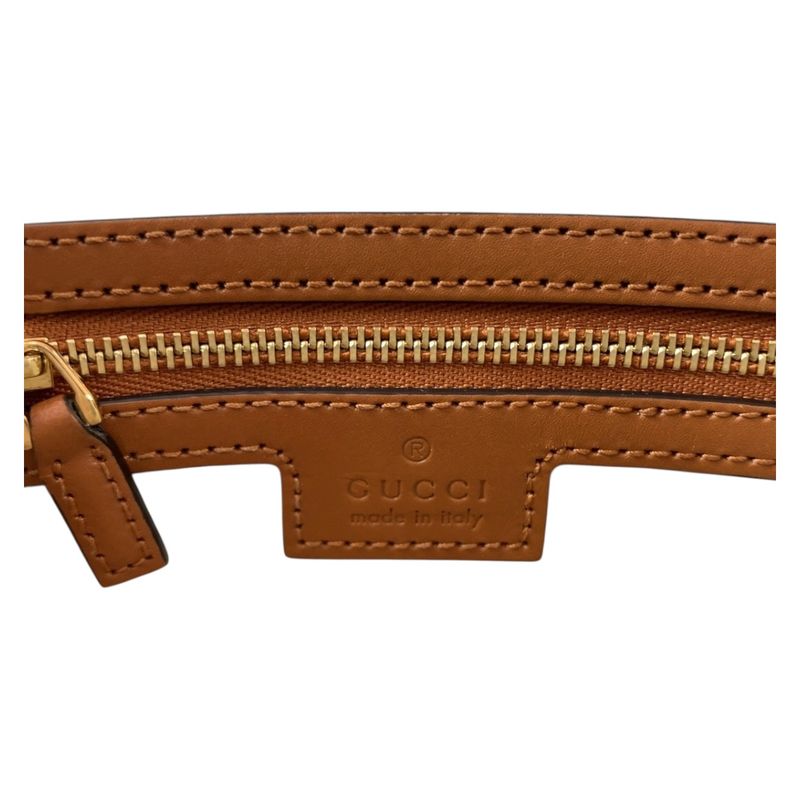 Gucci Interlocking White Brown Gold Hardware Canvas Shoulder Bag Tote Bag 2way