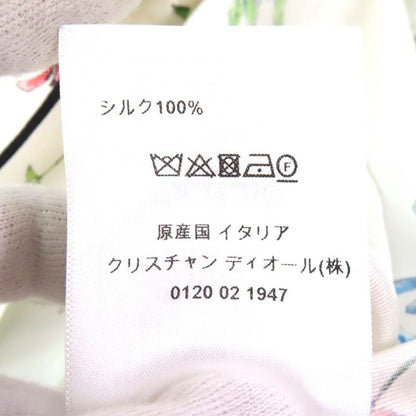 Christian DIOR 23AW 241v29a6845 100% Silk Floral Pattern Logo Button Short