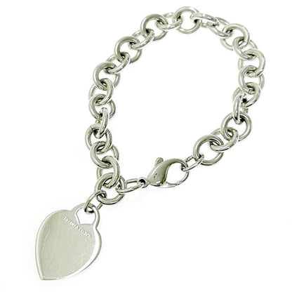 Tiffany & Co Tiffany & Co Silver Heart Tag Bracelet 34.5g 925 Engraved 342636