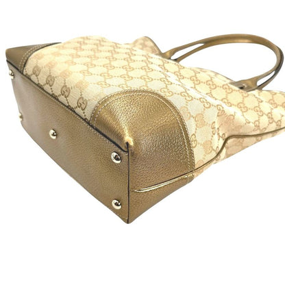 Gucci 181779 Handbag Canvas Tote Bag Gucci Beige