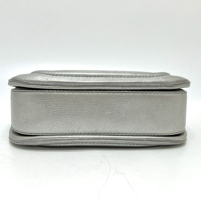 Gucci Handbag New Bamboo 254884 Leather Silver