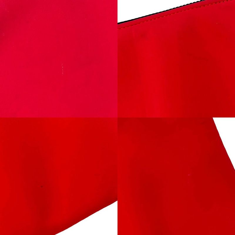 Hermes Pouch Clutch Bag Trousse Flat Neobain GM Red Nylon Accessories Ladies