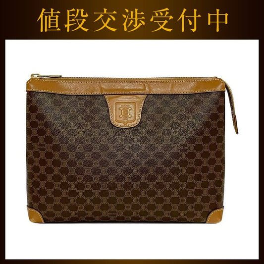 Celine Clutch Bag Brown Macadam Ec20280
