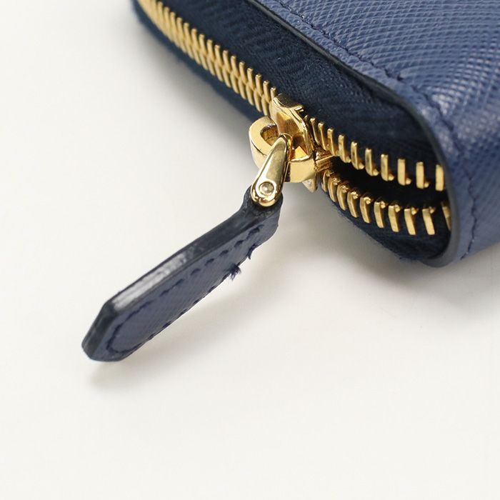 Prada Zip Around Long Wallet Long Wallet Round Zipper Leather Men's