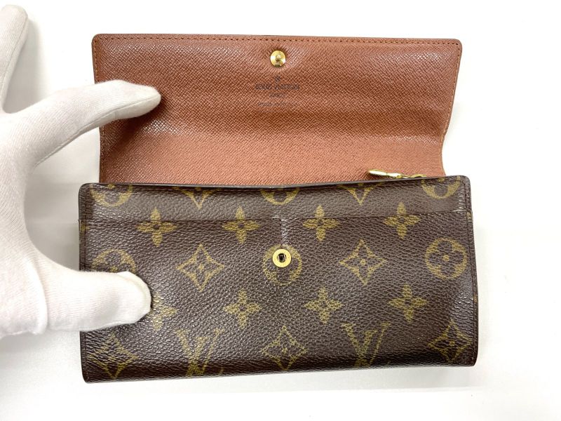 Louis Vuitton Monogram Pochette Portmonnaie Cles Di Long Wallet M61726 Brown