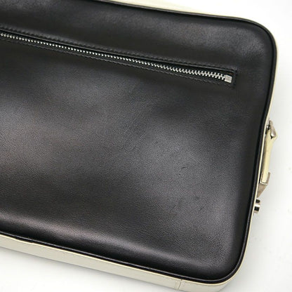 Celine Clutch Bag Second Bag Black And Ivory Leather