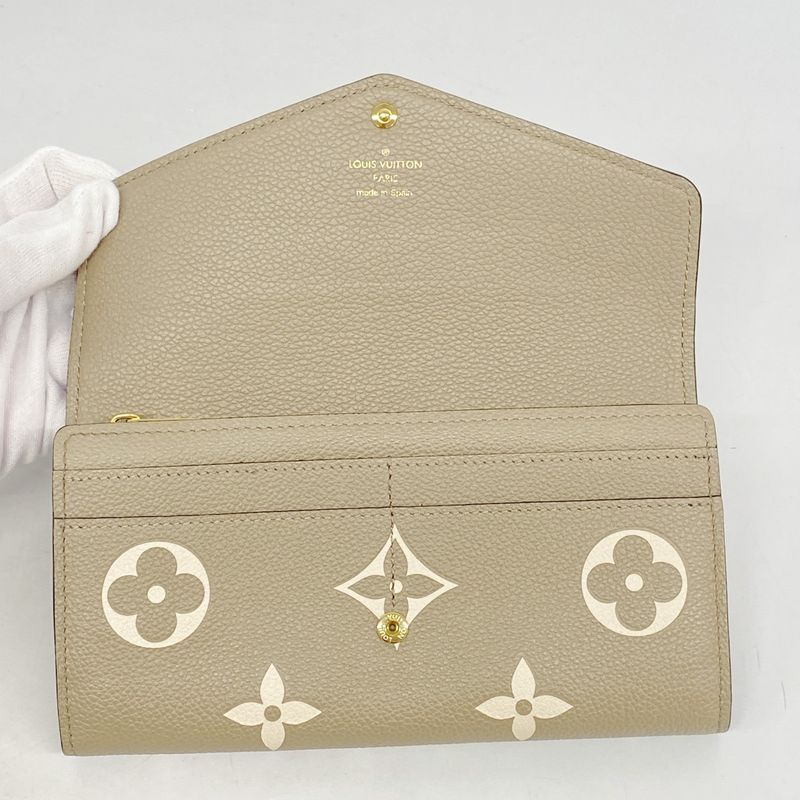 Louis Vuitton Long Wallet Monogram/empreinte Bicolor Portefeuille Sarah M81049