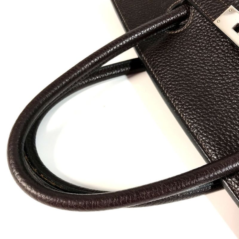 Hermes Handbag Birkin 40 Birkin 40 Togo Leather Chocolat Dark Brown