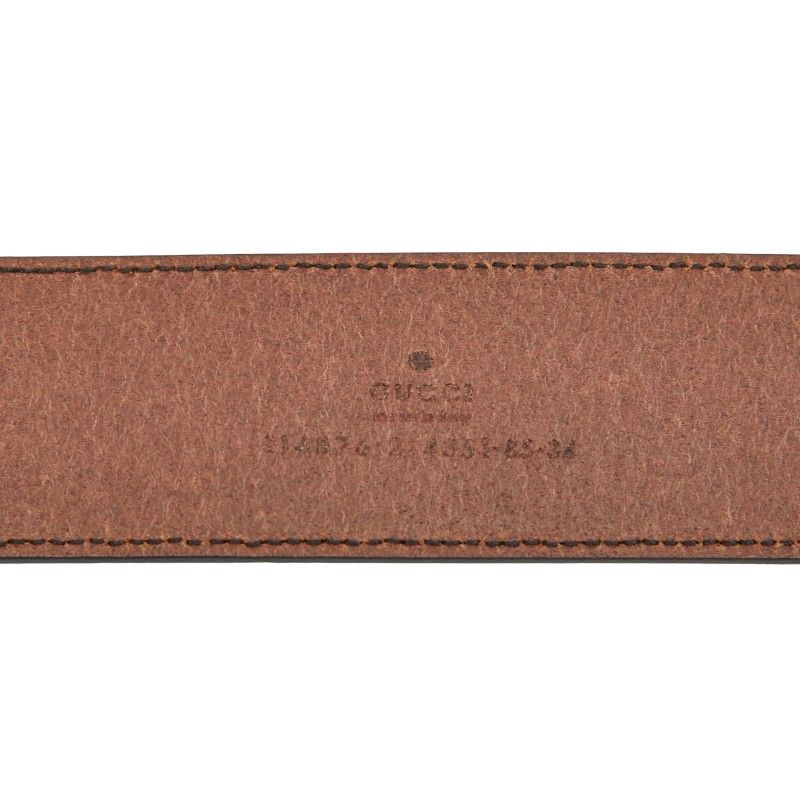 Gucci Interlocking G Belt Size: 85 34 114876 Brown Leather Women's Gucci