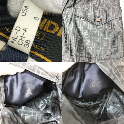 Fendi Nylon Jacket Zucca Pattern Nylon Blue