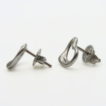 Tiffany & Co Earrings Open Heart 925 Silver Approx 1.7g Silver Elsa Peretti