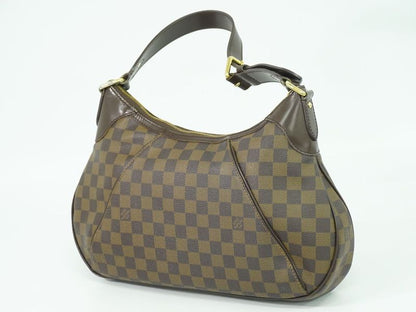 Authentic Louis Vuitton LV Thames GM Damier Ebène Shoulder Bag Brown N48181