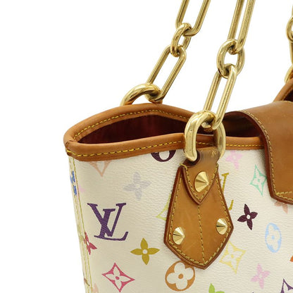 Louis Vuitton Monogram Multicolor Annie MM Tote Bag Shoulder Bag Chain Ribbon