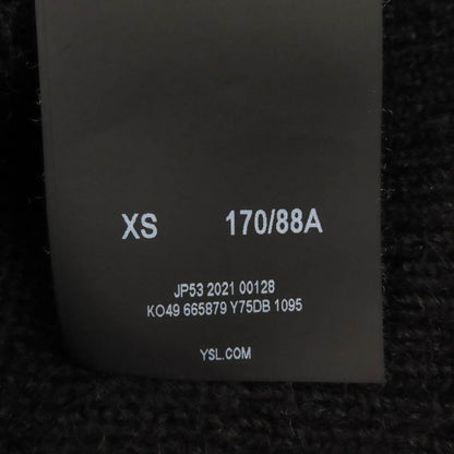 Saint Laurent Paris 21AW 665879 Wool Mohair Partially Allover Design Crewneck