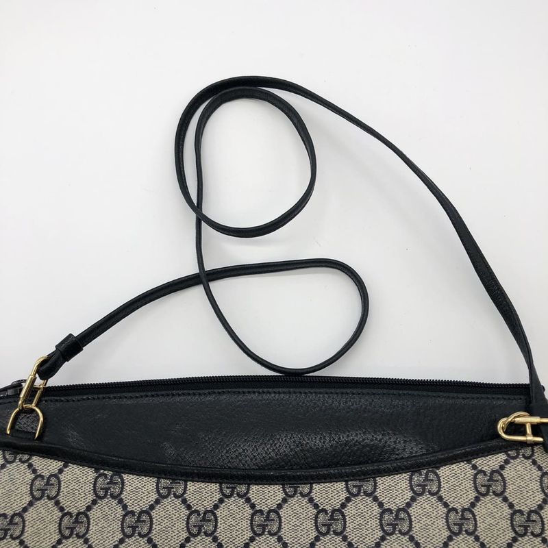 Gucci 904 02 026 Shoulder Bag GG Supreme Vintage Old Gucci Navy Women Men