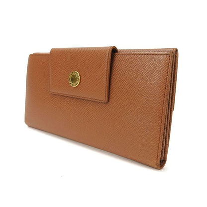 Bvlgari W Hook Long Wallet Long Wallet Bvlgari Leather Brown Small Everyday