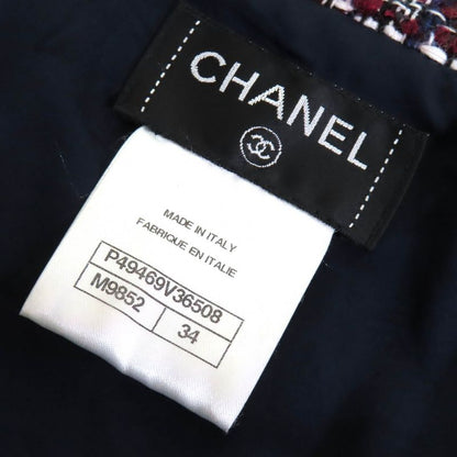 CHANEL P49469 Mohair-alpaca Blend Dallas Coco Mark Button Mixed Tweed Jacket