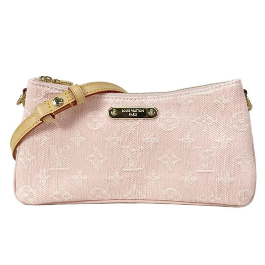 Louis Vuitton Shoulder Bag Monogram Denim Pochette Liv M14159 Washed Pink