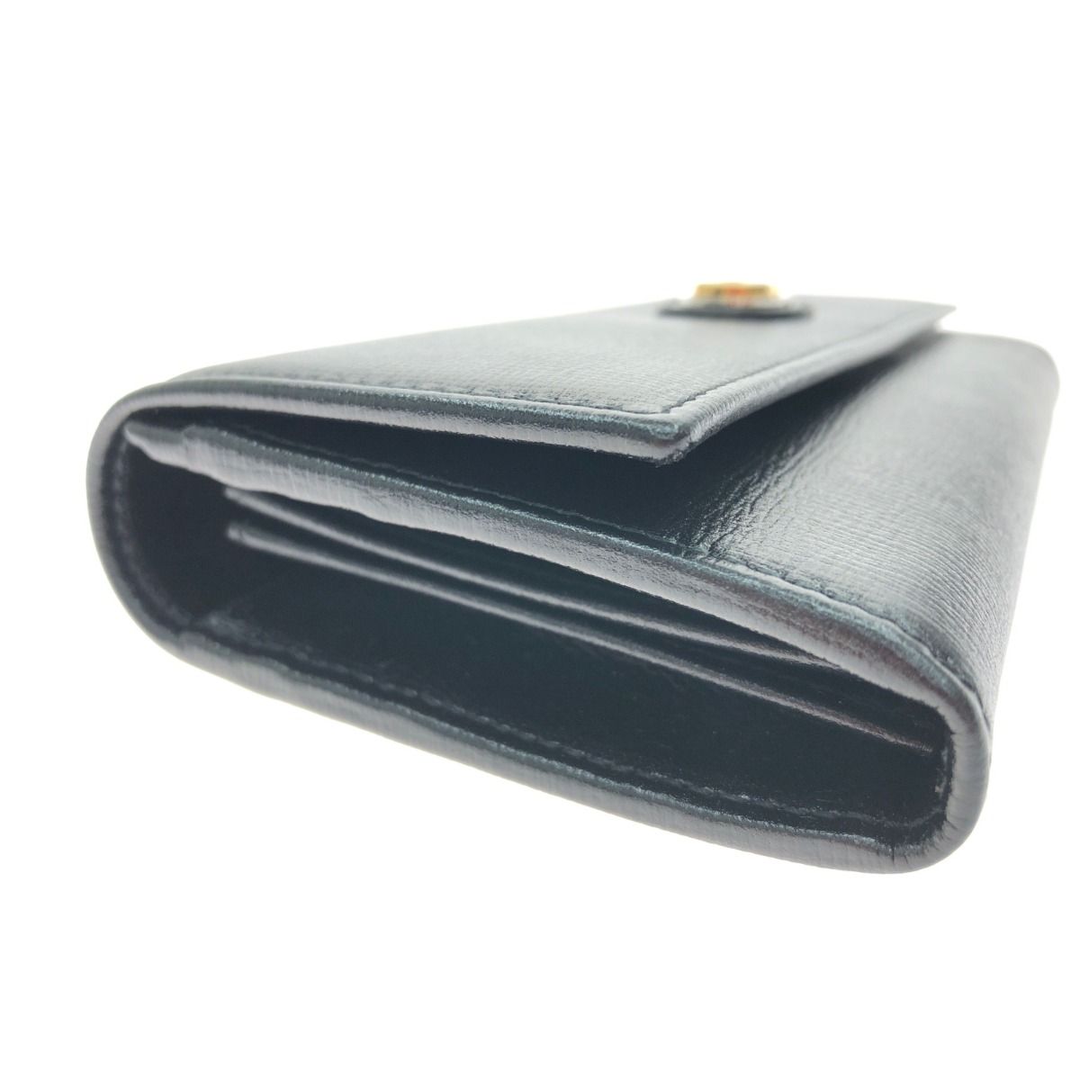 Gucci Women's Long Wallet Interlocking G Marina Leather 598531 Black