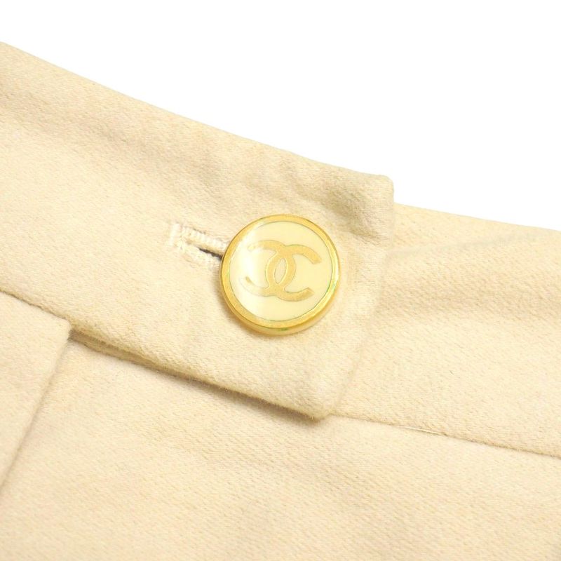 Chanel Pants Size 38 01A Coco Button CC Button Stretch Tapered Pants 20251008