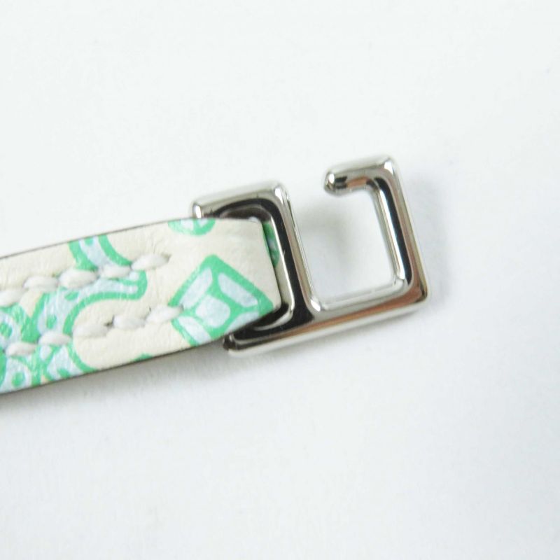 Hermes 2023 Rival Mini Silver Hardware Bracelet Leather Multi T2 B Engraved