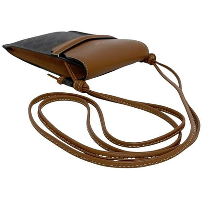 Celine Shoulder Bag Fon Shoulder Black Brown Triomphe