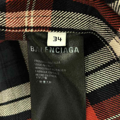 Balenciaga - 2018 - Quilted Check Gown Coat - 34 - Red Black White - Women's