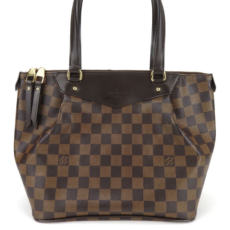 Louis Vuitton Tote Bag Westminster PM N41102 Damier Canvas Brown Gold Hardware