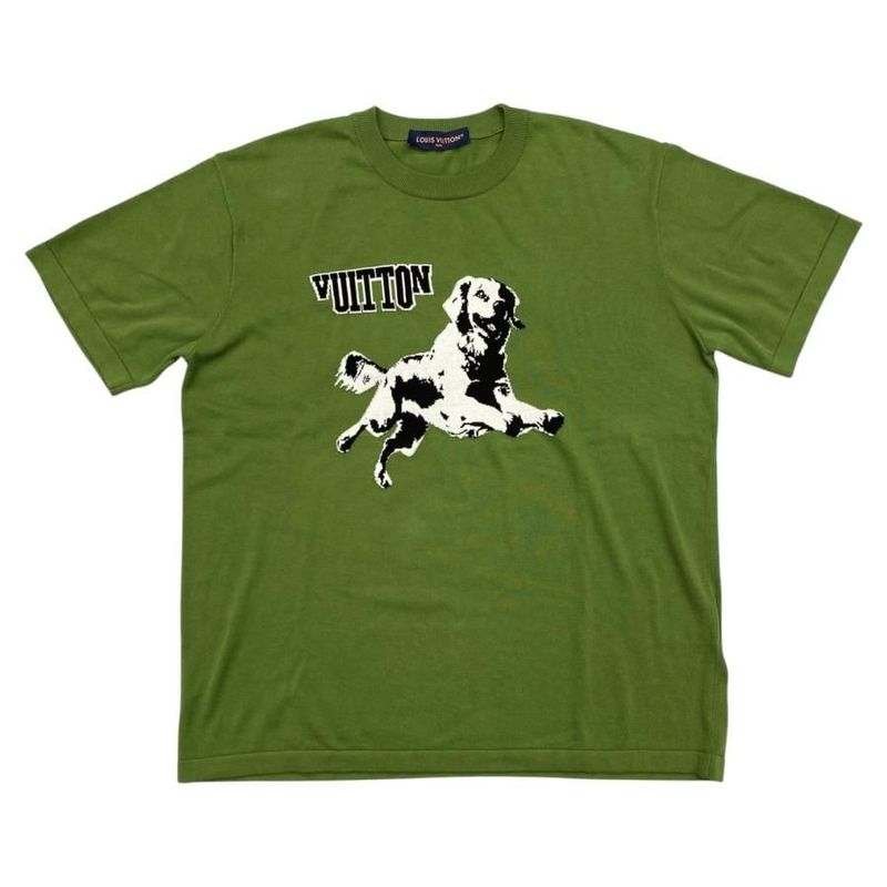 Louis Vuitton Short Sleeve Sweater Short Sleeve Cotton Crew Neck Rm251mm