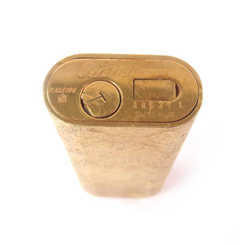 Cartier Cross Cut All Over Pattern Oval Roller Type Smoking Tool