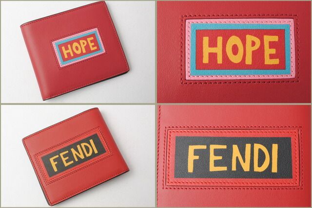 Fendi Wallet Fendi Fold Wallet Billfold 7m0169 Vocabulary Strawberry Black