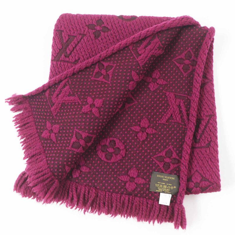 Louis Vuitton M75503 Echarpe Logomania Wool Silk Fringed Knitted