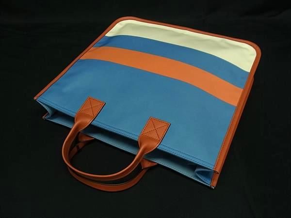 Gucci Nylon 550763 Interlocking G Handbag Tote Bag Ladies Light Blue Bm9739