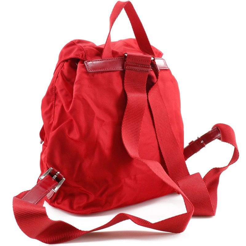 Prada VERA Sport Bz6677 Nylon Rosso Red Women's Backpack/daypack