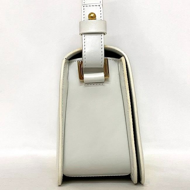 Celine Semishoulder Bag White Triomphe Cuir