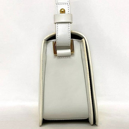 Celine Semishoulder Bag White Triomphe Cuir