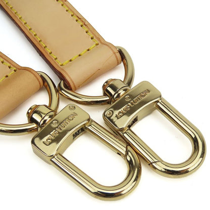 Louis Vuitton Shoulder Strap Nubuck Leather Beige Gold Hardware Accessories