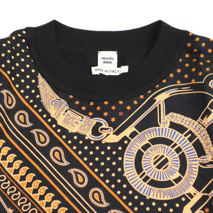 Hermes 24aw Apron Doll Bandana Silk Twill Raine Knit Top 4h2816d3 Black 36