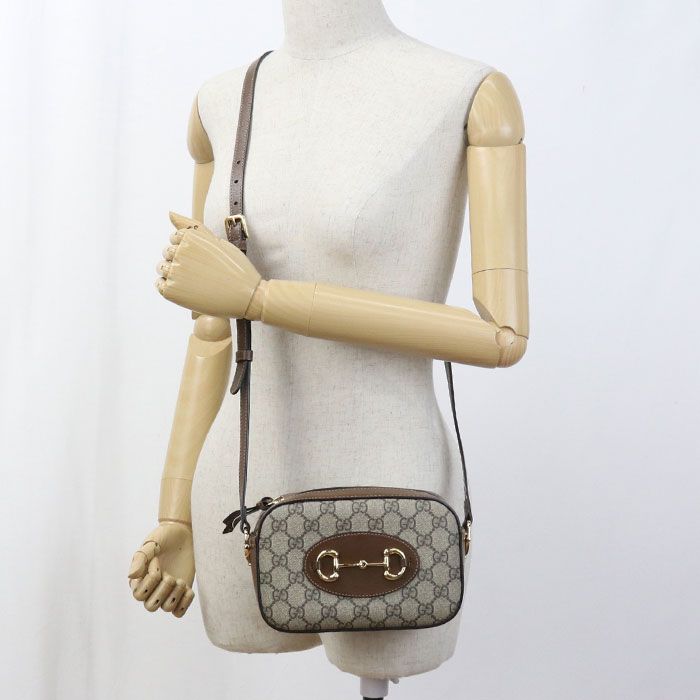 Gucci Small Camera Bag Horsebit 1955 760196 Shoulder Bag GG Supreme Leather