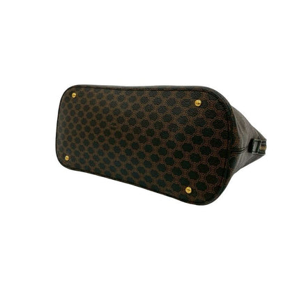 Celine Vintage Macadam Blason Pattern Logo Leather Handbag
