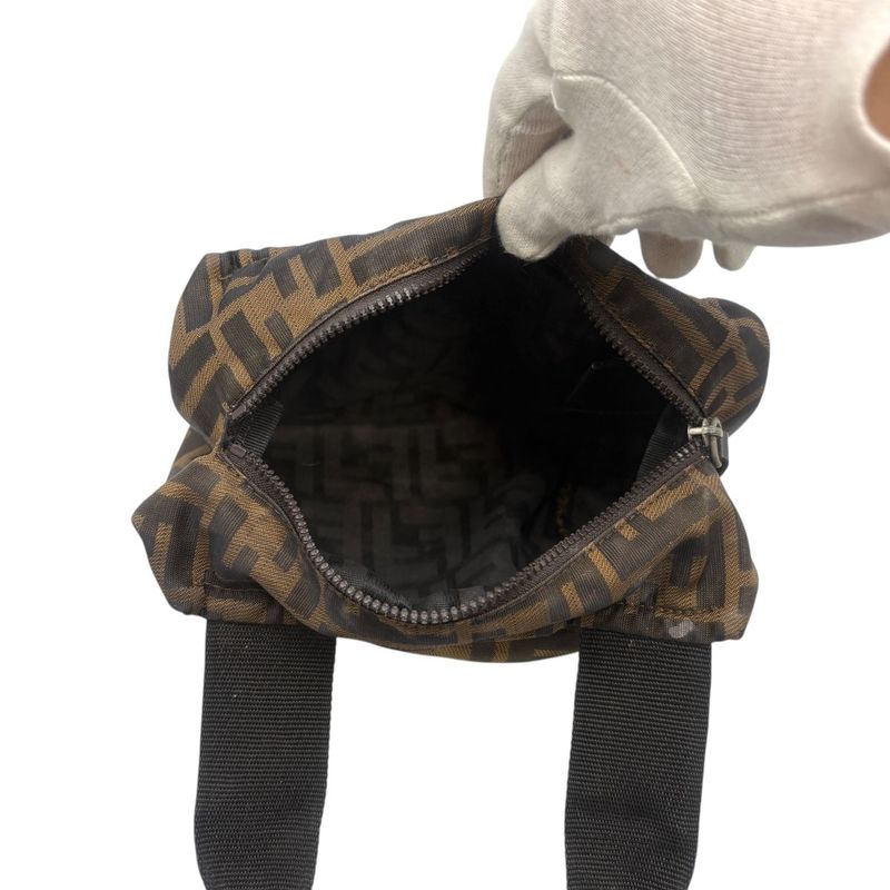 3406 Fendi Mini Handbag 2151-26541-009 Zucca Pattern Brown Second Hand