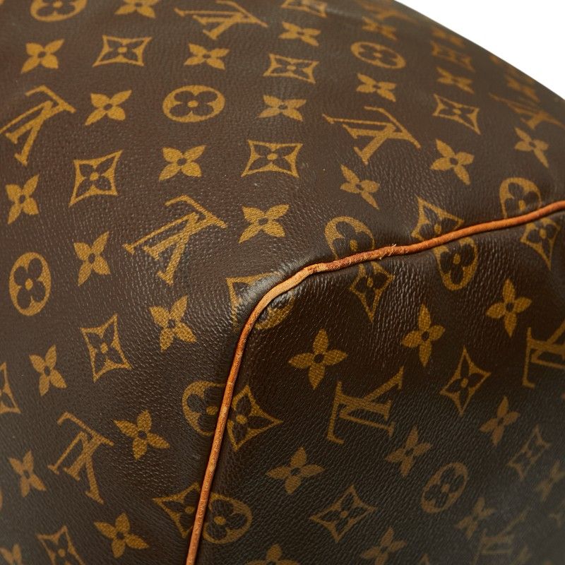 Louis Vuitton Monogram Keepall 55 Boston Bag Travel Bag M41424 Brown PVC