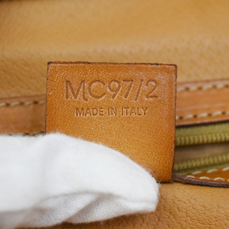 Celine Handbag Macadam Pattern Leather PVC Brown 64ka850