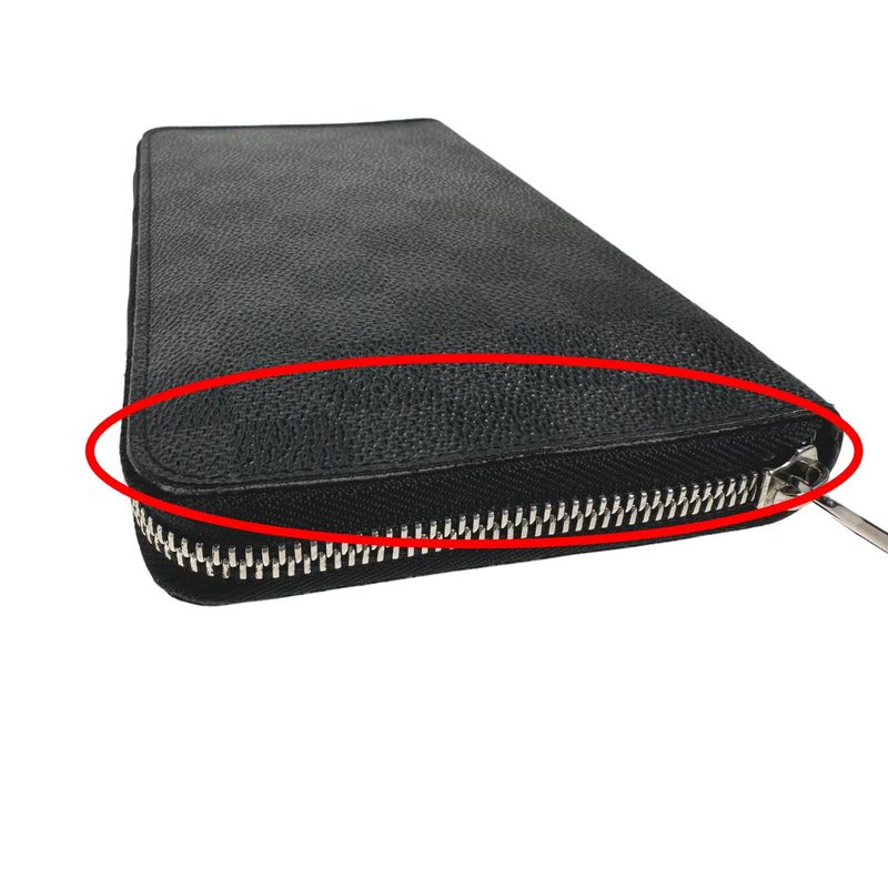 Louis Vuitton N63077 Damier Graphite Round Zipper Zippy Organizer Long Wallet