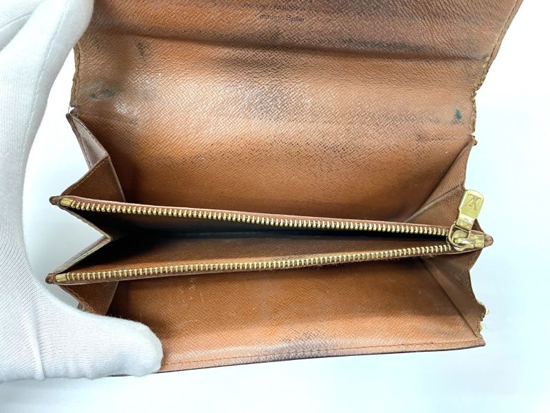 Louis Vuitton Monogram Pochette Portmonnais Cles Di Long Wallet M61725 Brown