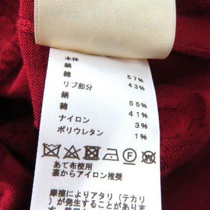 Hermes 23AW 3e2614d3 Silk-blend Chaine D'ancre Wide Sleeve Knit Red 34 Made In