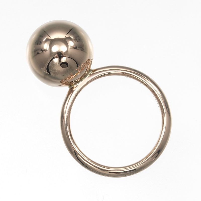 Tiffany & Co Hardware Ball 18K Pink Gold #9 Ladies 7g Ring