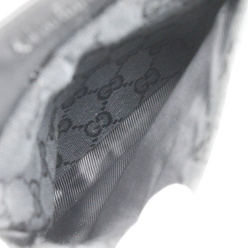 Gucci Body Bag 28566 GG Canvas And Leather Black Unisex Waist Bag